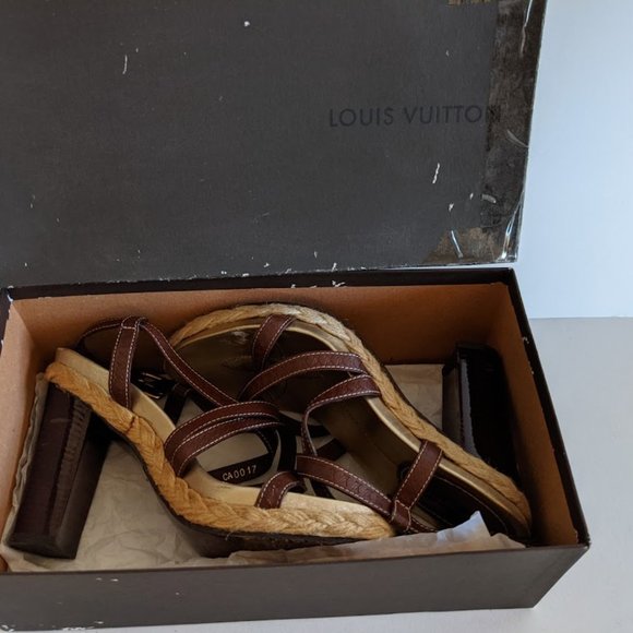 Authentic Louis Vuitton Strap Wedge Platforms - Picture 7 of 12